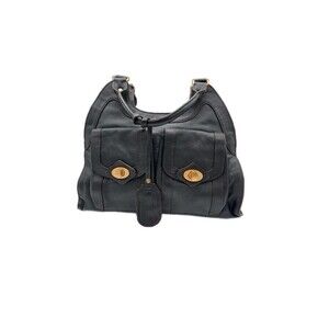 BCBGirls hobo style black leather bag.